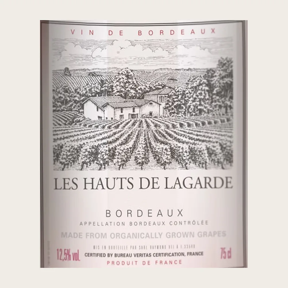 Bordeaux Rose Organic 2024 label