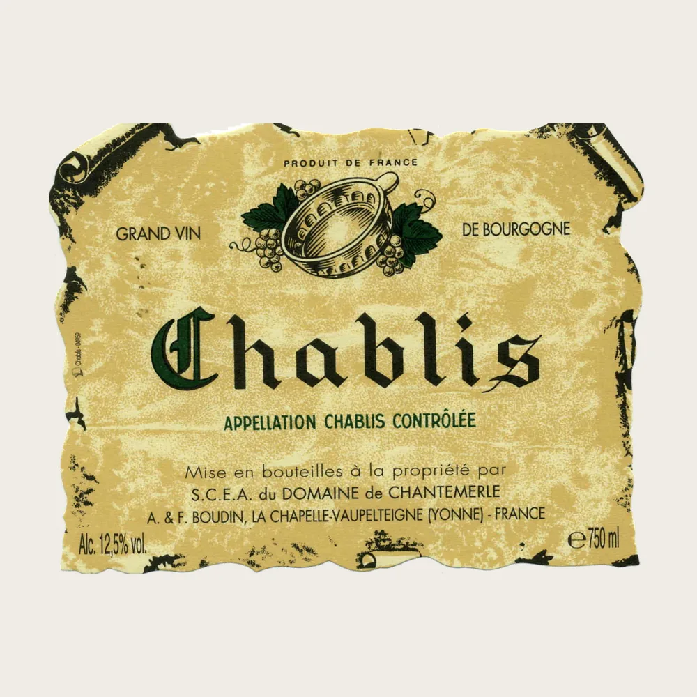 Boudin Chablis AOC 2024 label
