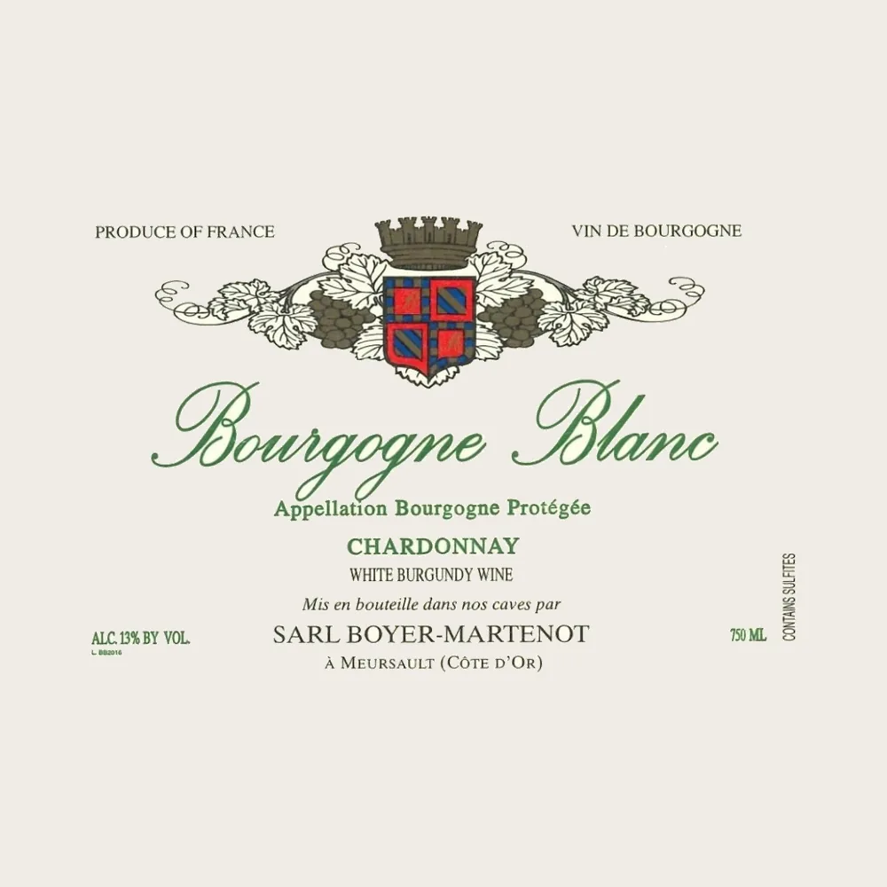 Bourgogne Blanc 2021 label
