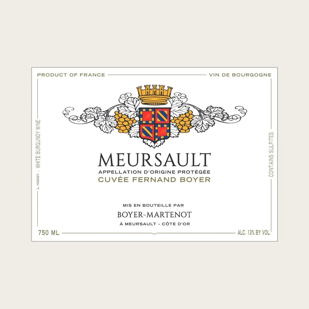 Meursault Fernand Boyer 2022 label