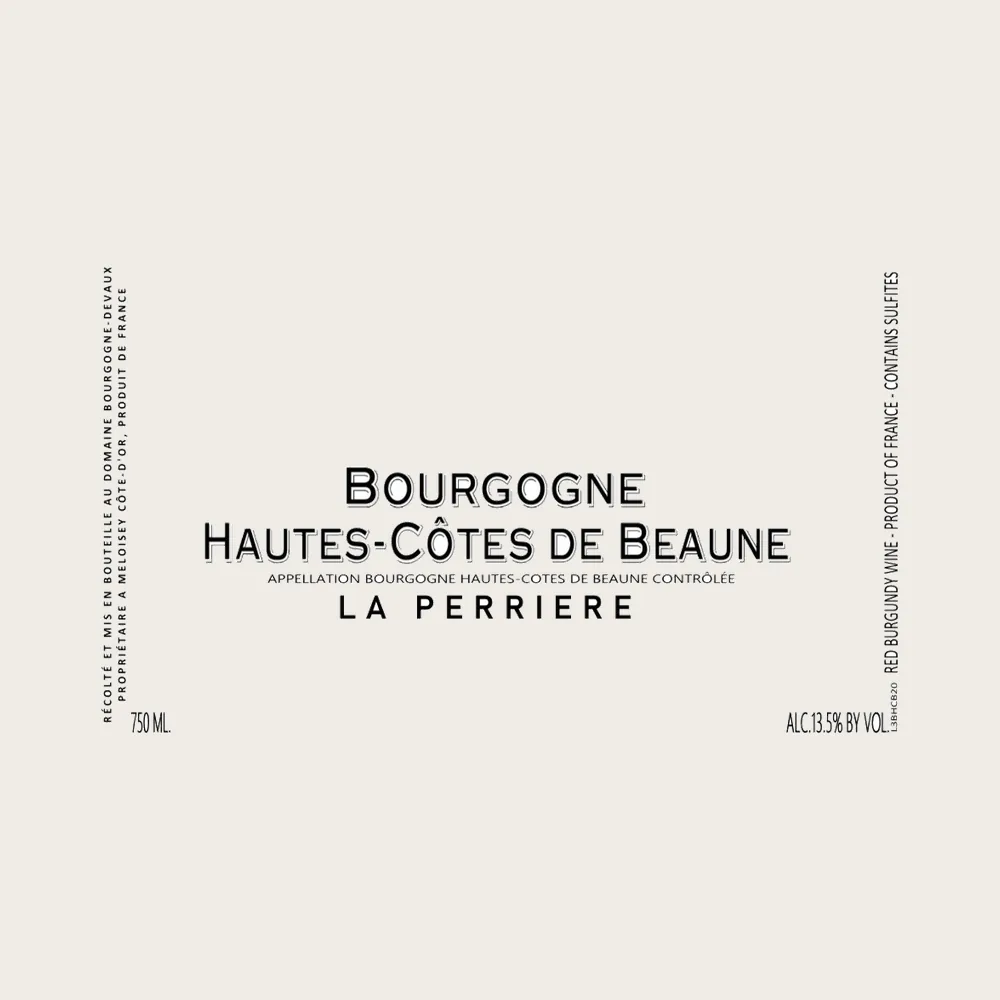 Côtes Beaune Perriere Red 2022 label