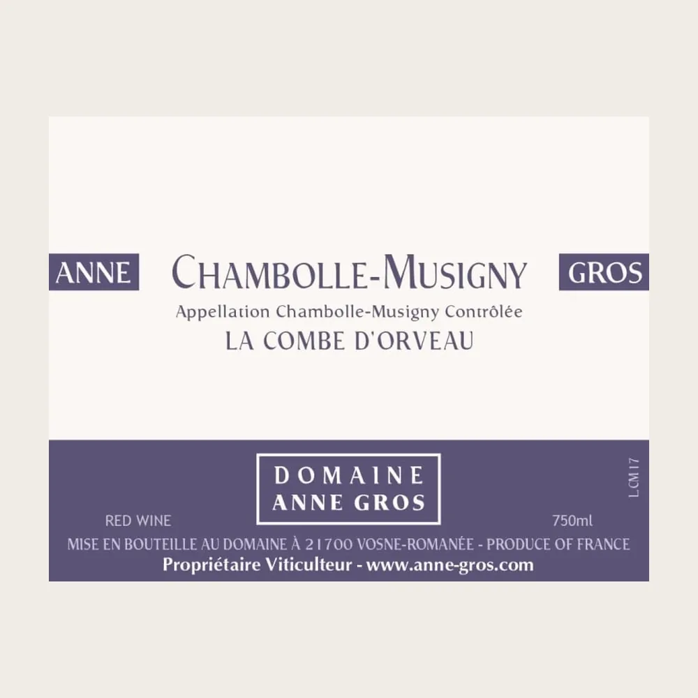 Chambolle Musigny d'Orveau 2023 label