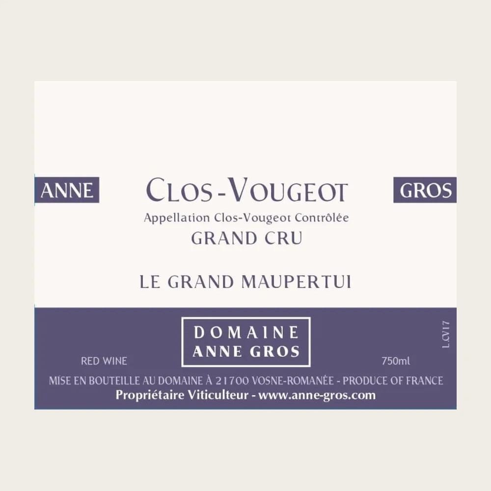 Clos Vougeot Maupertui 2024 label