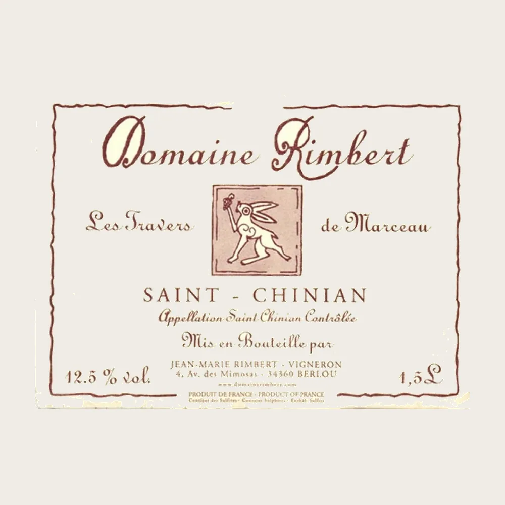 St. Chinian Travers Marceau 2021 label