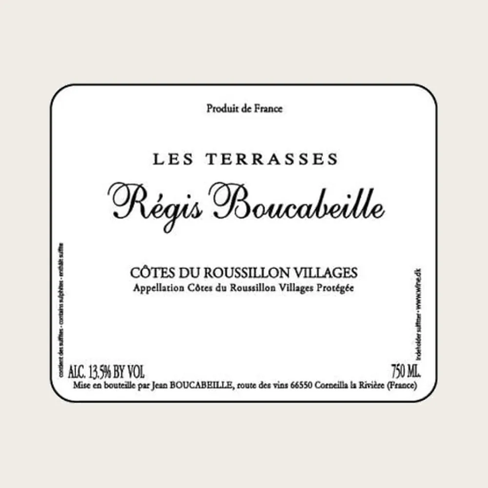 Côte Roussillon Organic Red 2022 label