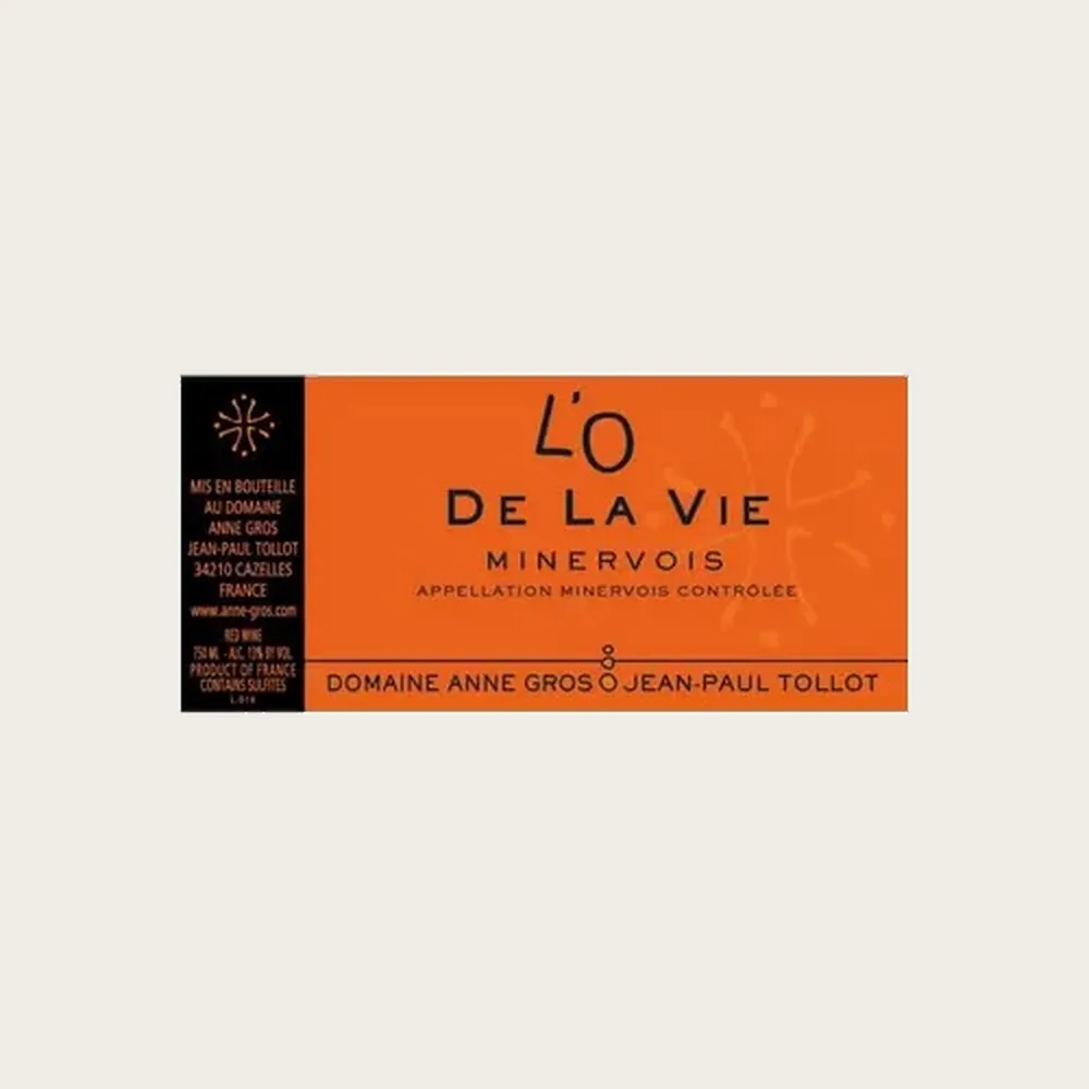 Minervois L'O de la Vie Red 2023 label