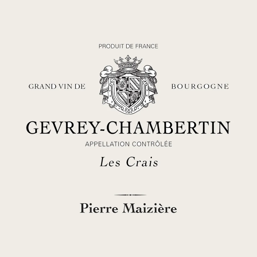 Gevrey Chambertin le Crais 2022 label