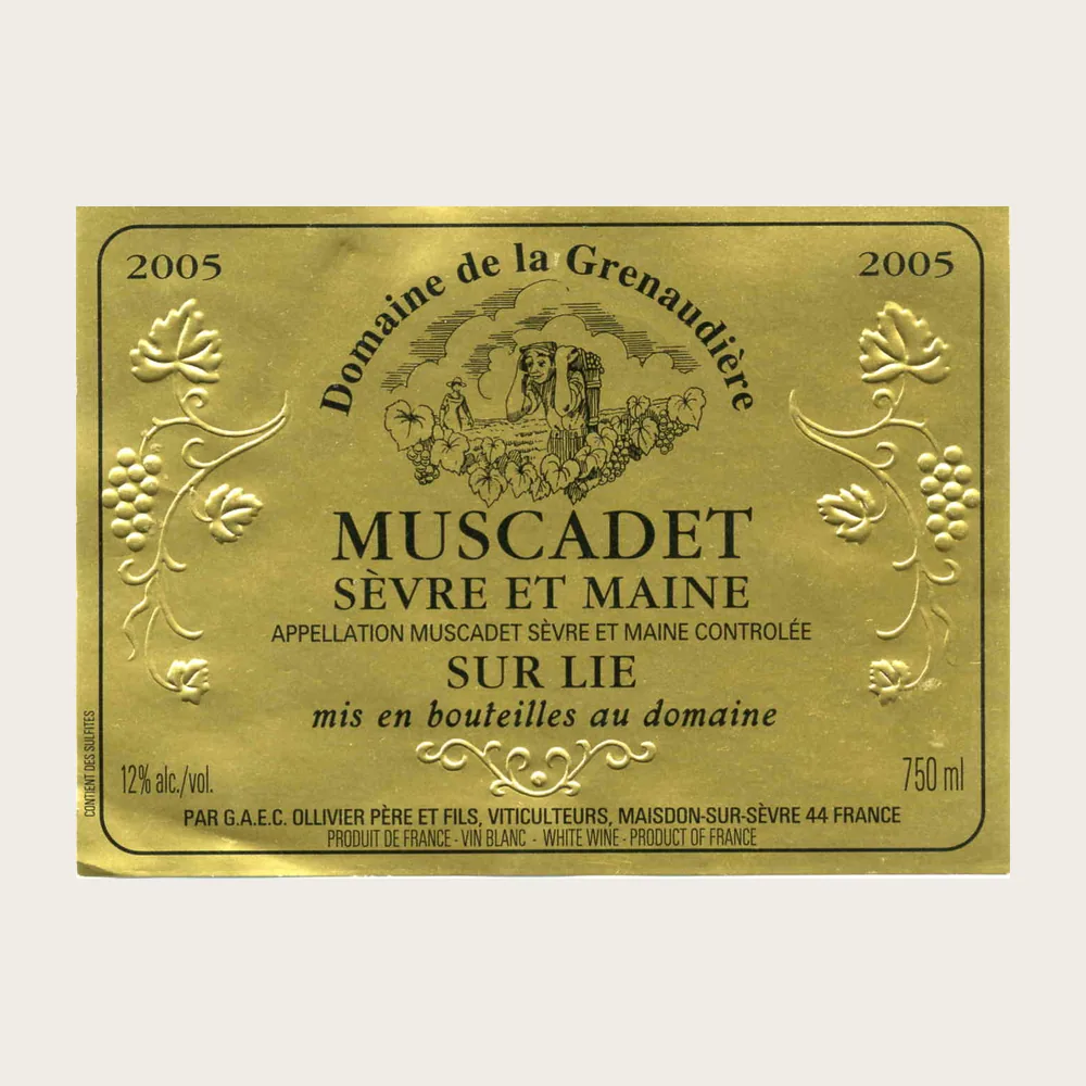 Muscadet sur Lie 2021 label