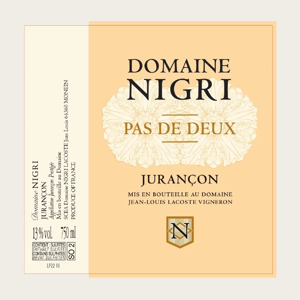 Jurancon Doux Pas de Deux 2019 label