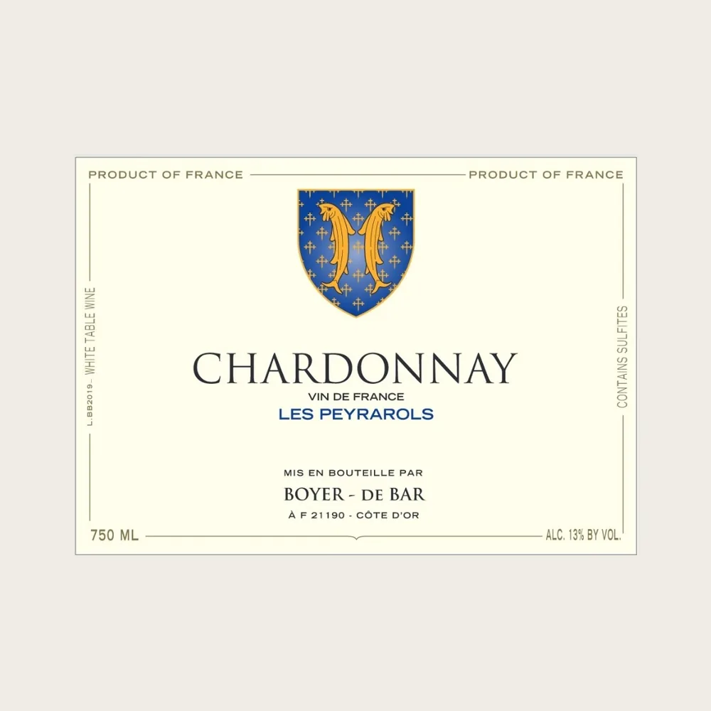 Chardonnay les Peyrarols 2023 label