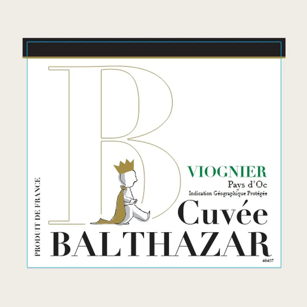 Cuvee Balthazar Viognier 2025 label