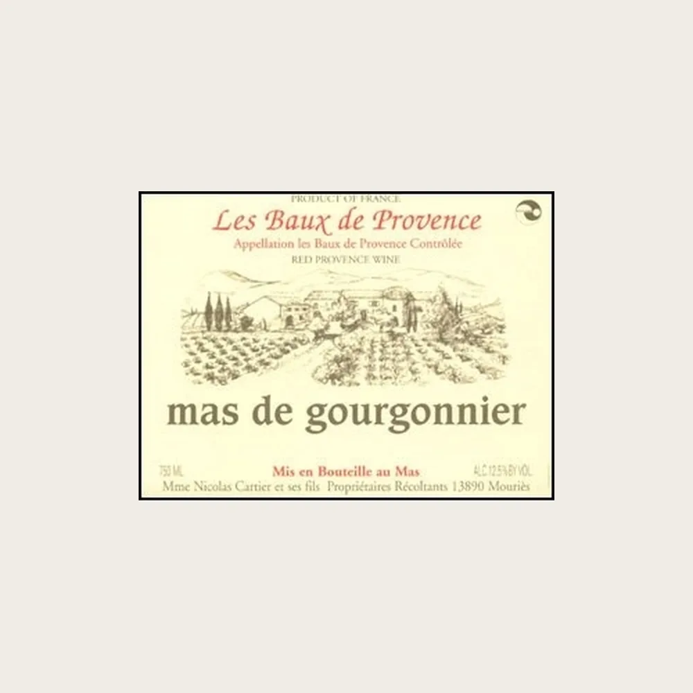 Les Baux de Provence Red 2022 label