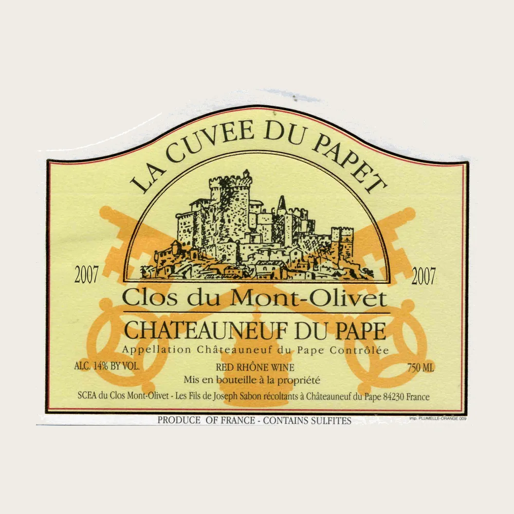 Cdp Cuvee du Papet 2020 label