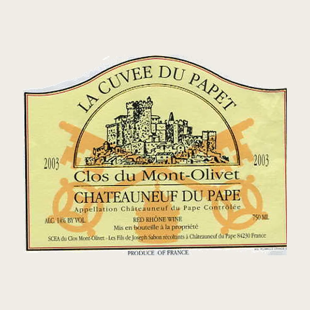 Cdp Cuvee du Papet 2023 label