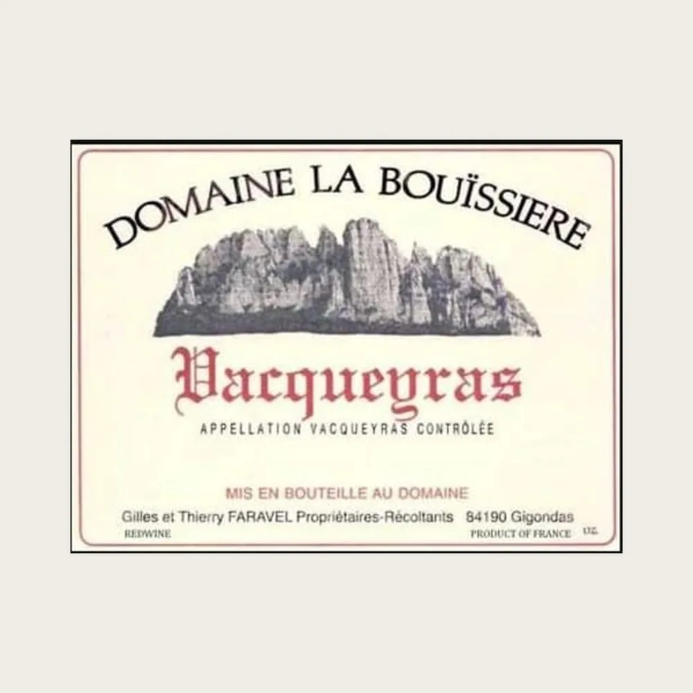 Vacqueyras Red 2022 label