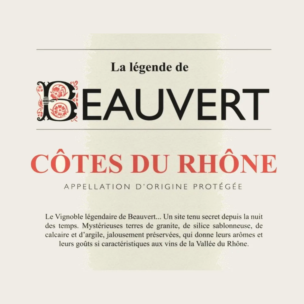 Legende Beauvert CDR Red 2022 label