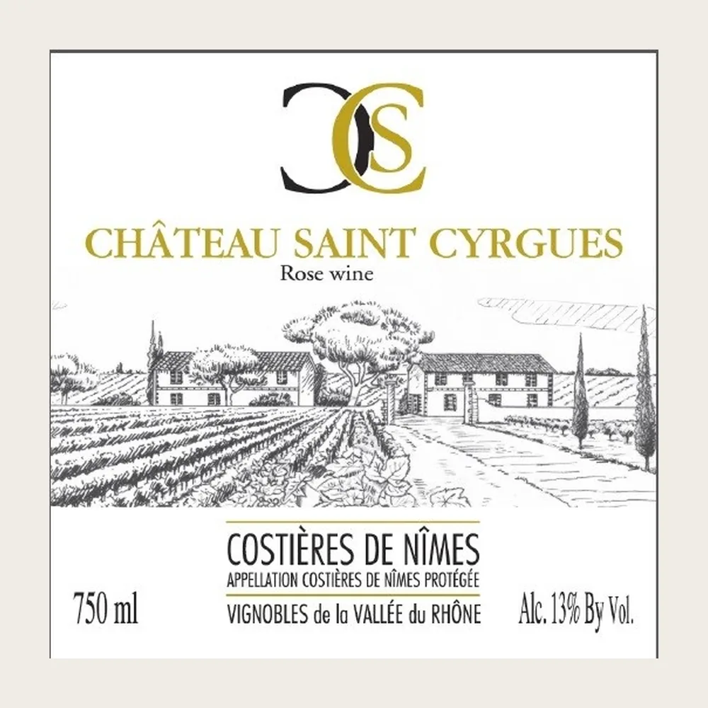 Costieres Nimes Rosé 2024 label