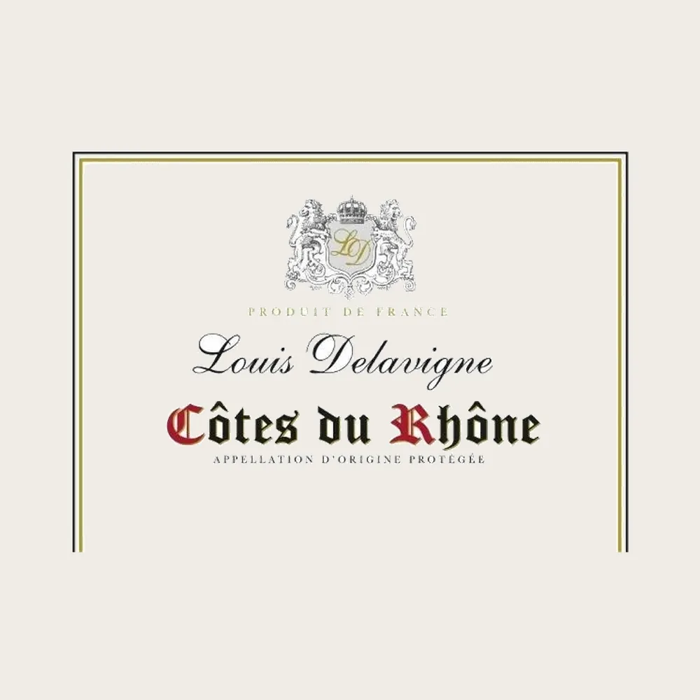 Côtes du Rhone Red 2021 label