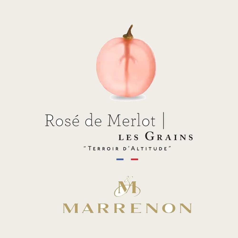 Rose de Merlot les Grains 2024 label