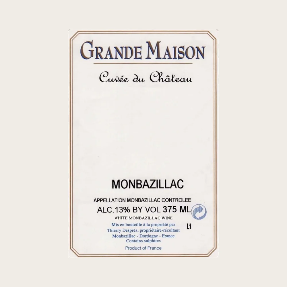Cuvee du Château 375ml 2015 label