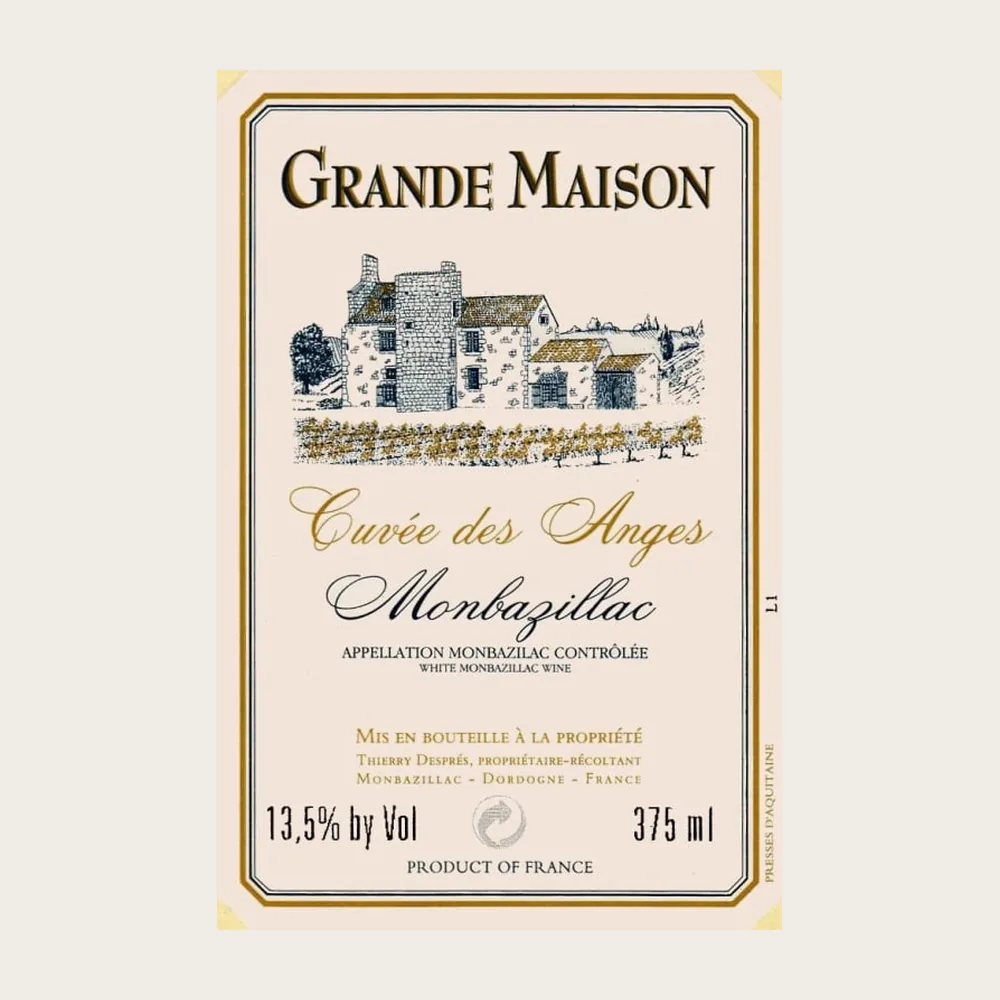 Cuvee des Anges 375ml 2019 label