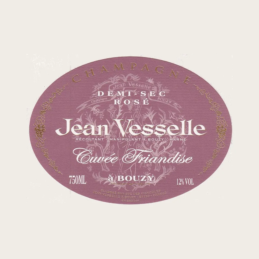 Rose Demi Sec Friandise label