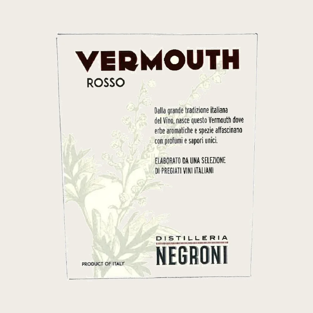Vermouth Rosso label