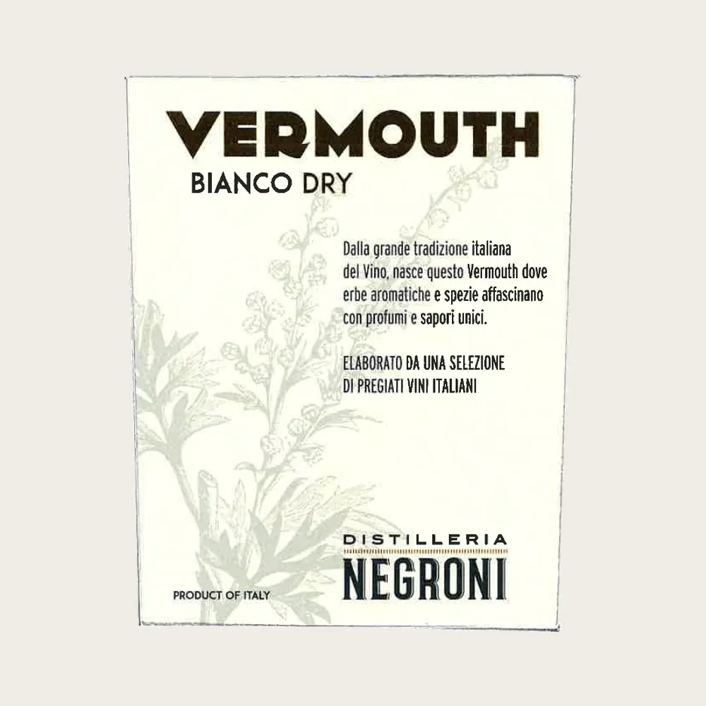 Vermouth Bianco label