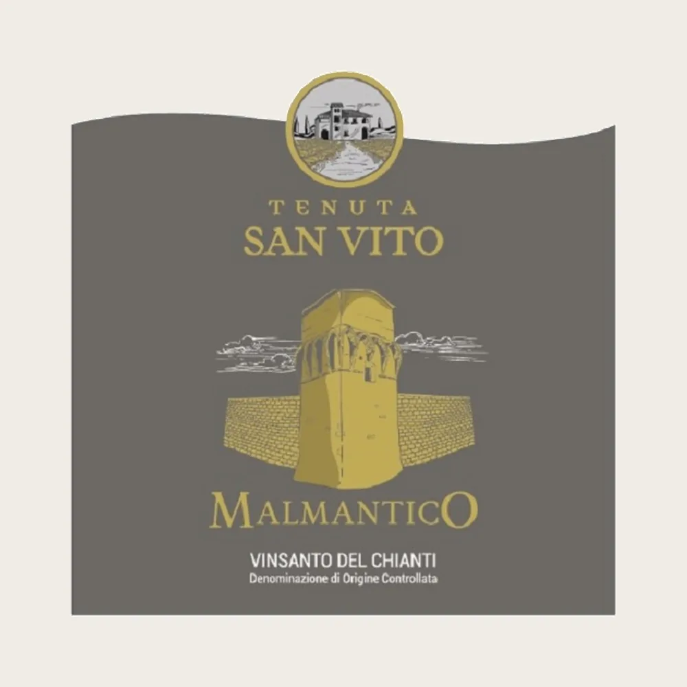 Malmantico Vinsanto 2021 label