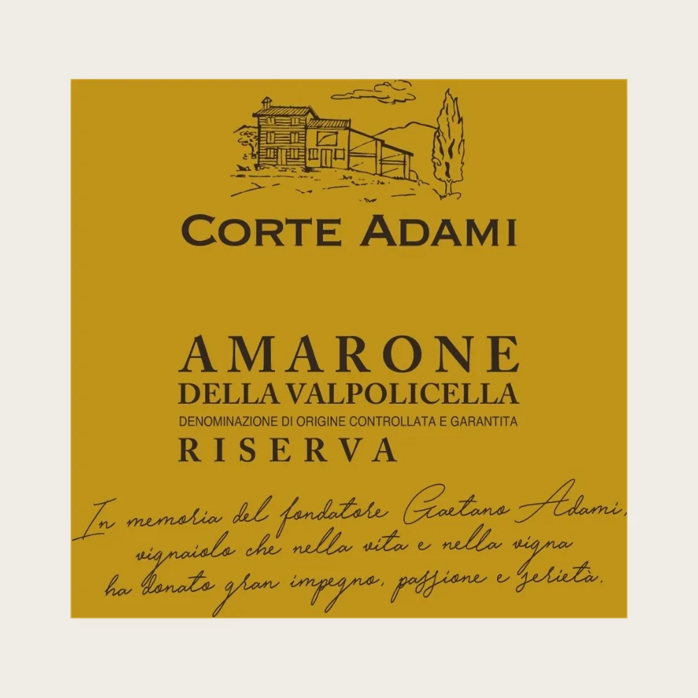 Amarone Riserva 2016 label