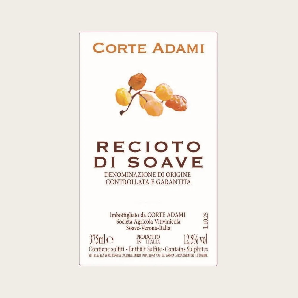 Recioto di Soave 2018 label