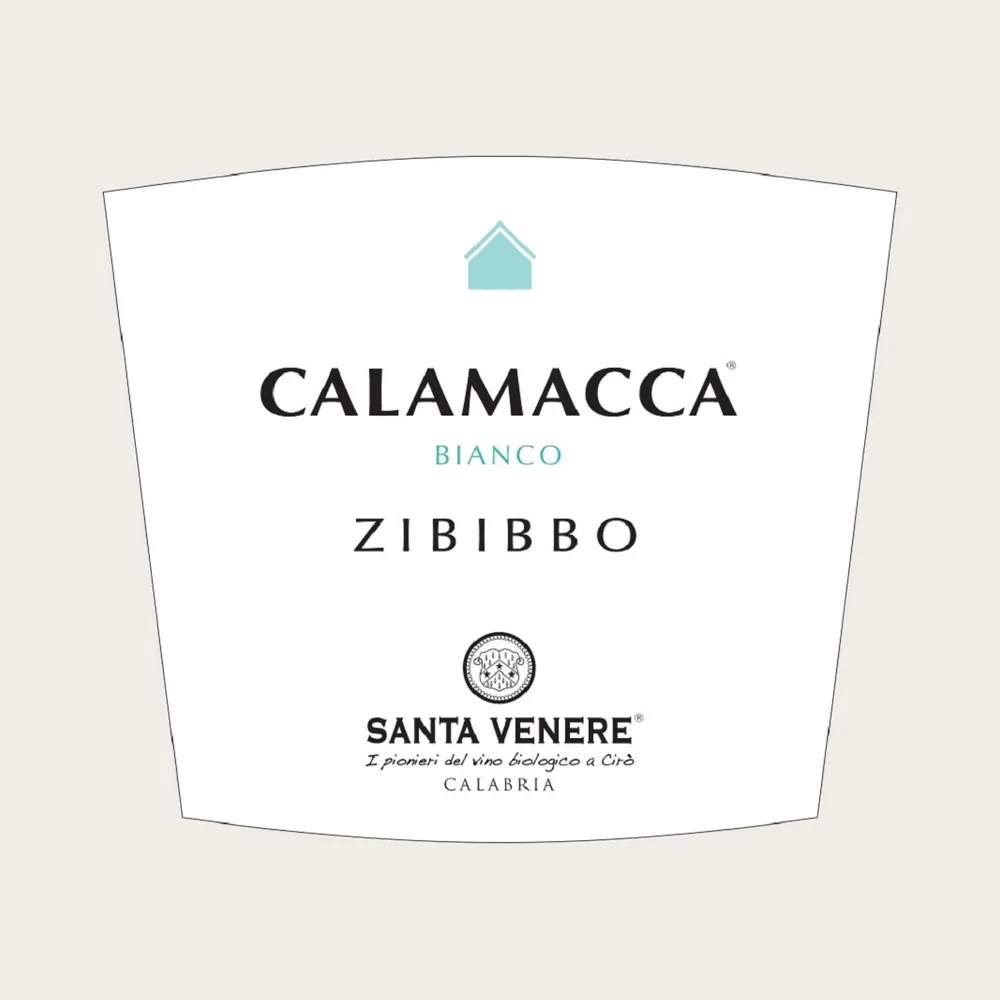 Calamacca Zibibbo White 2023 label