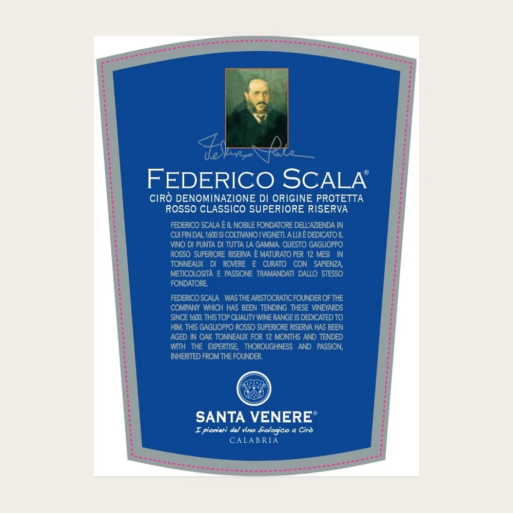Federico Scala Riserva Red 2021 label