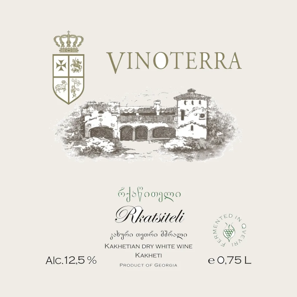 Vinoterra Rkatsiteli White 2020 label