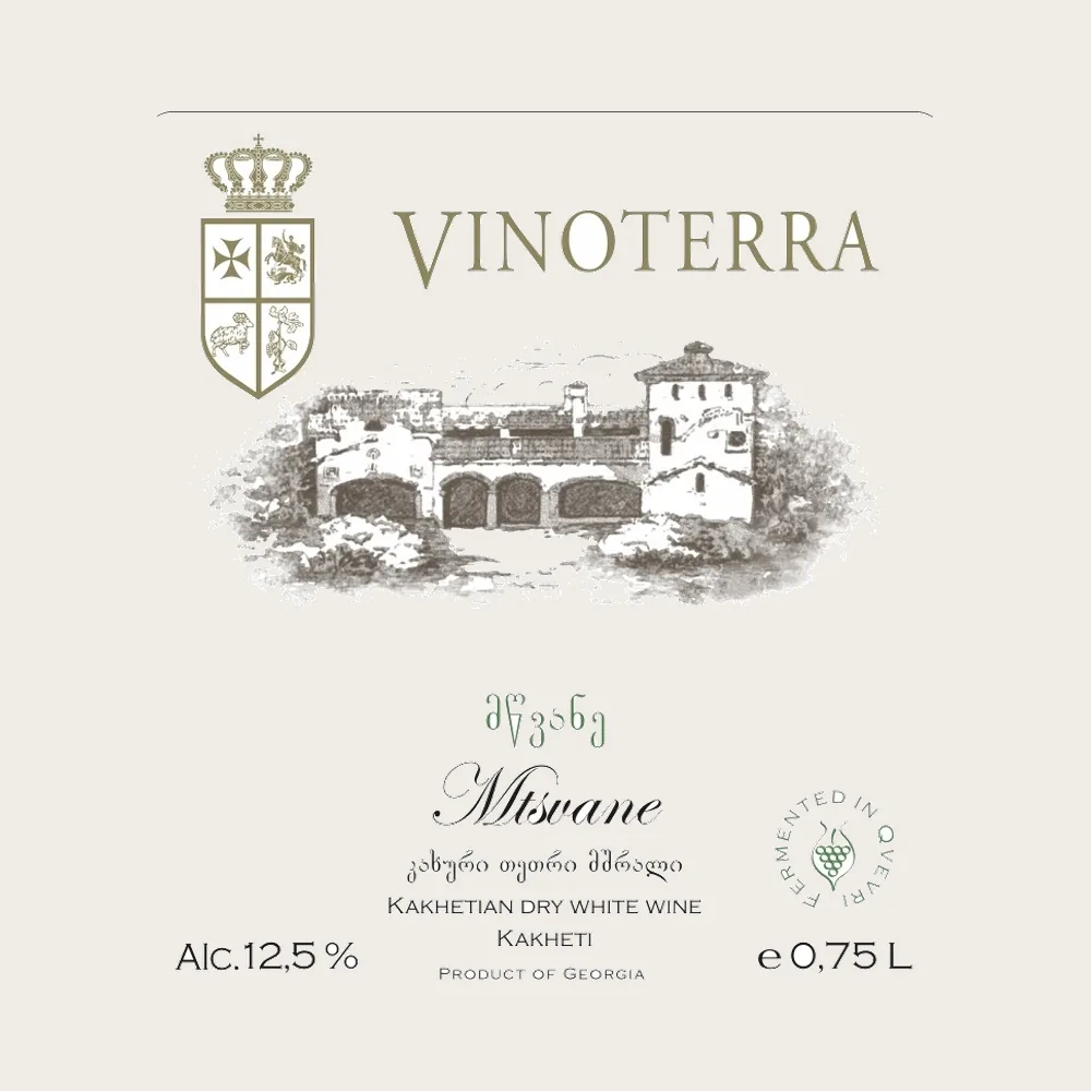 Vinoterra Mtsvane White 2020 label