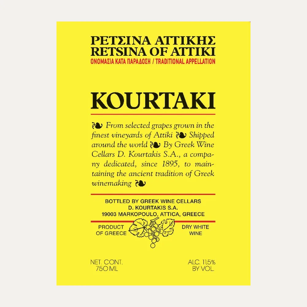 Retsina of Attica 1.5L label