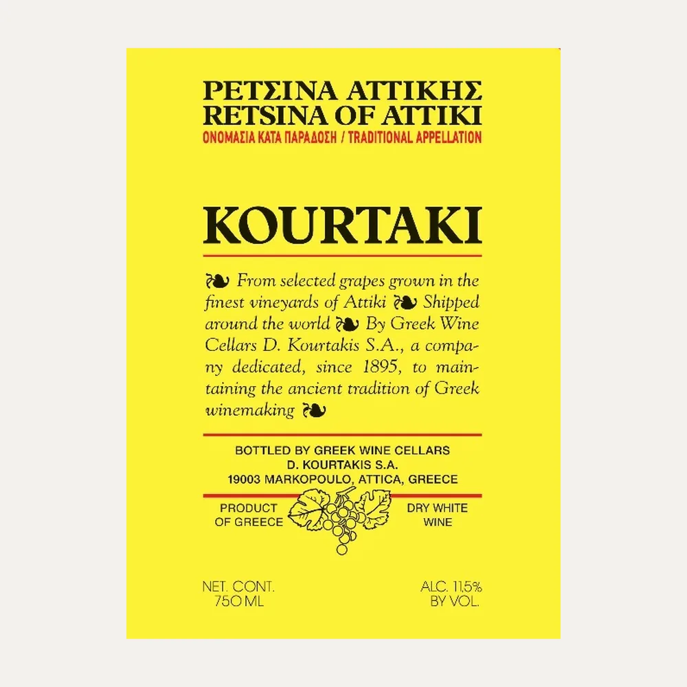 Retsina of Attica label