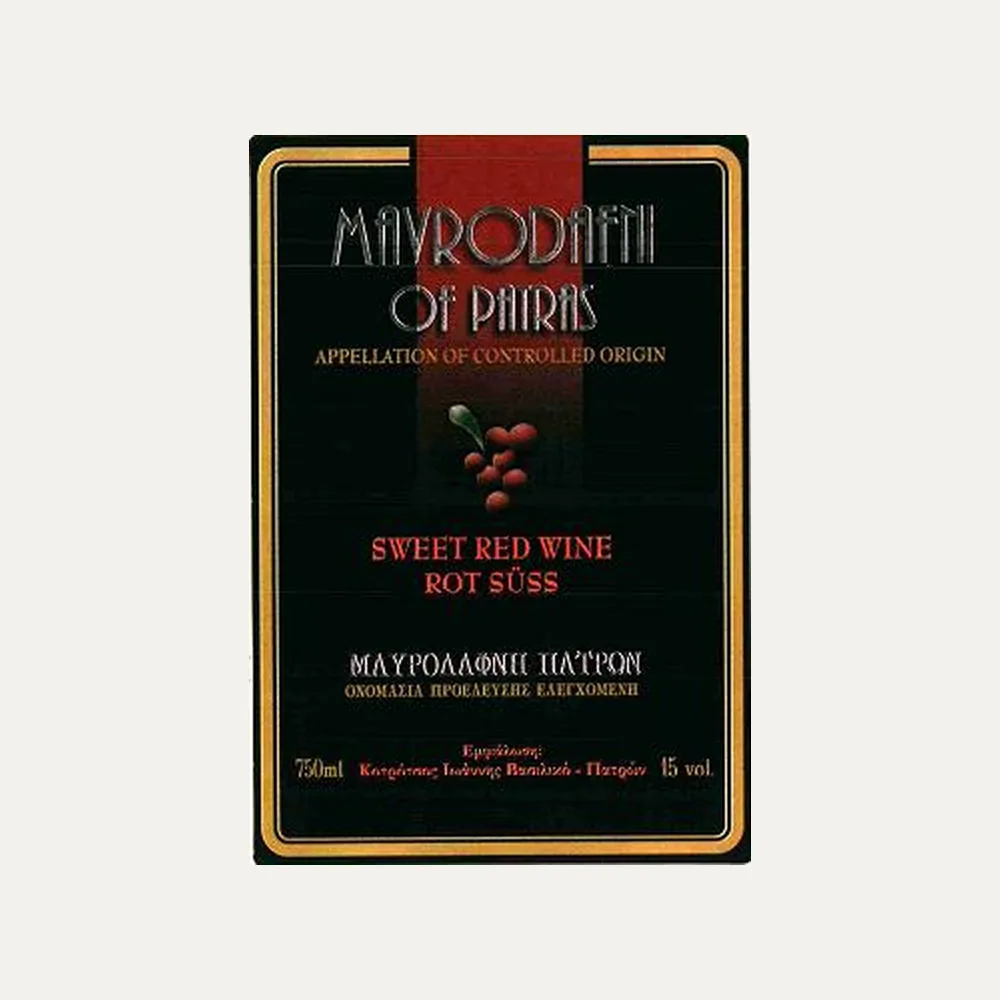 Mavrodaphne of Patras label