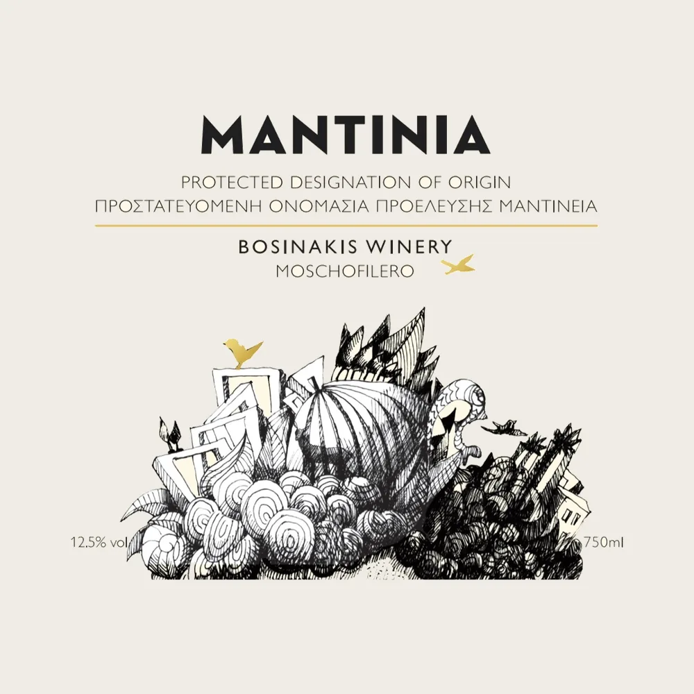 Mantinia Moschofilero 2024 label
