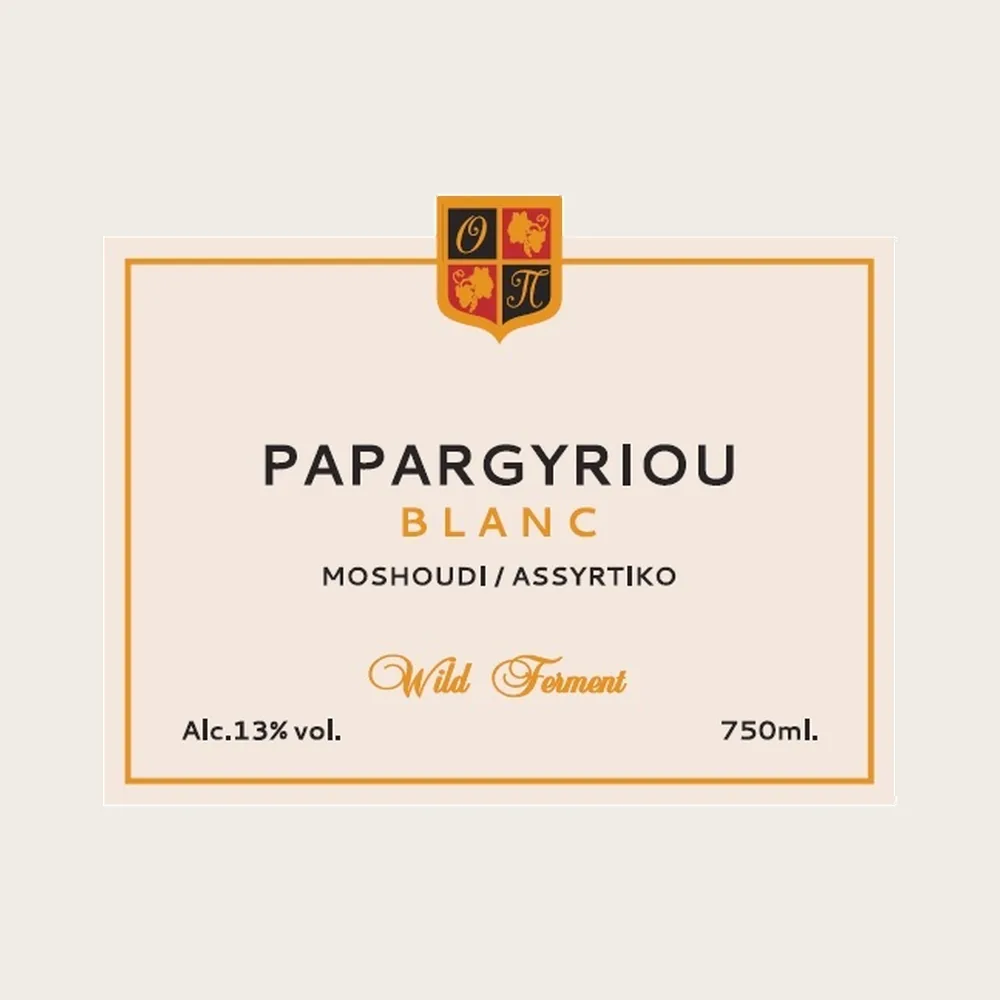 Moshoudi/Assyrtiko Wild 2024 label