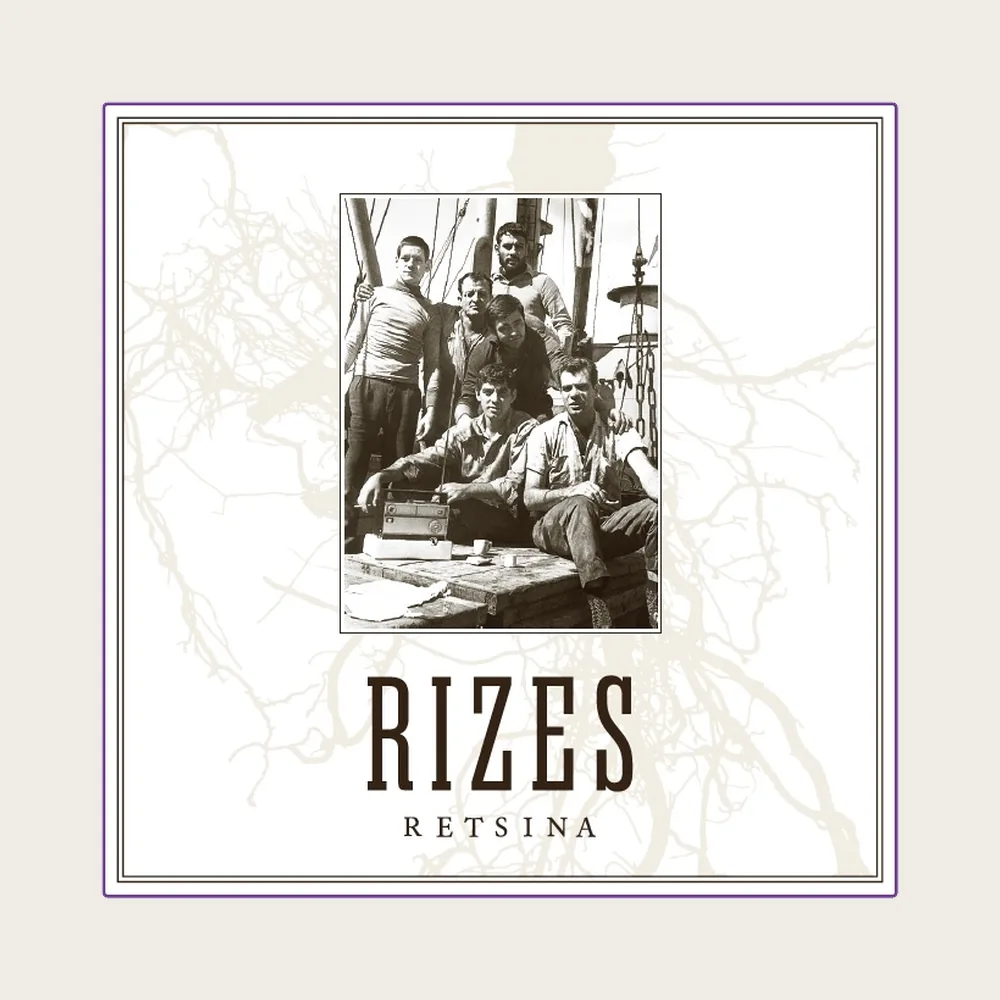 Rizes Retsina label