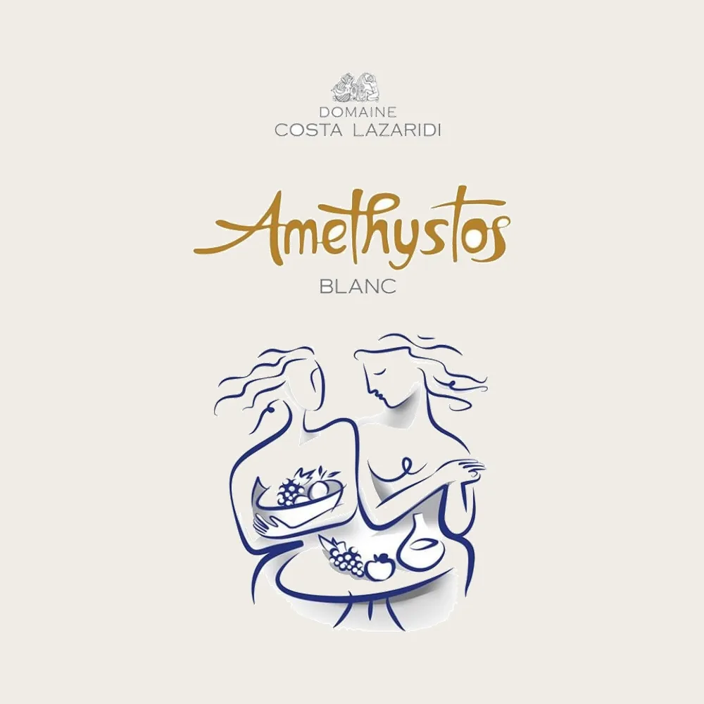 Amethystos White 2021 label