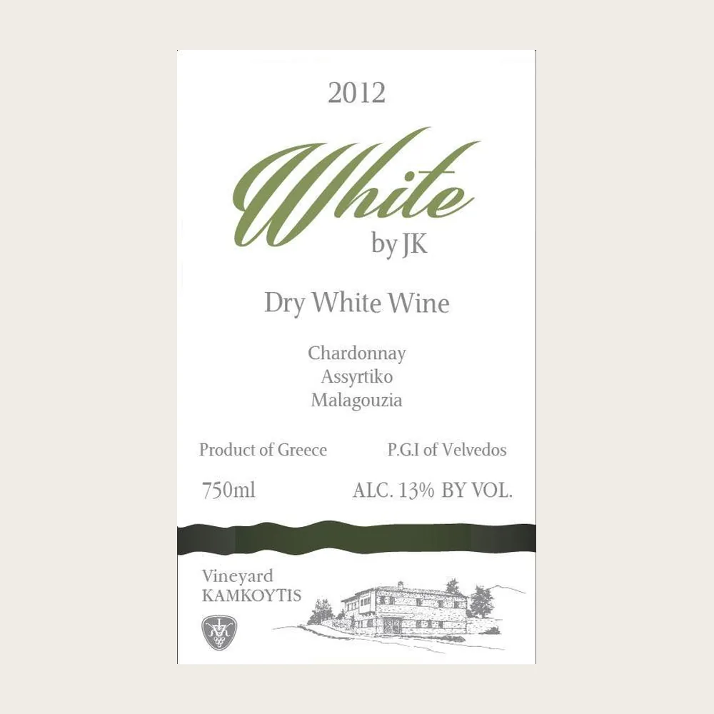 Dry White Velvedos "Jk" 2021 label