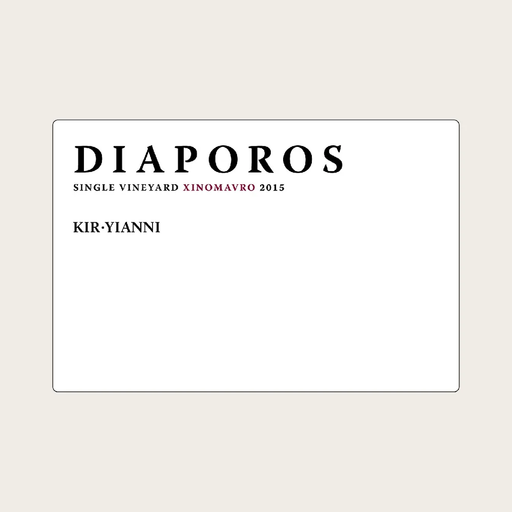 Diaporos Dry Red 2018 label