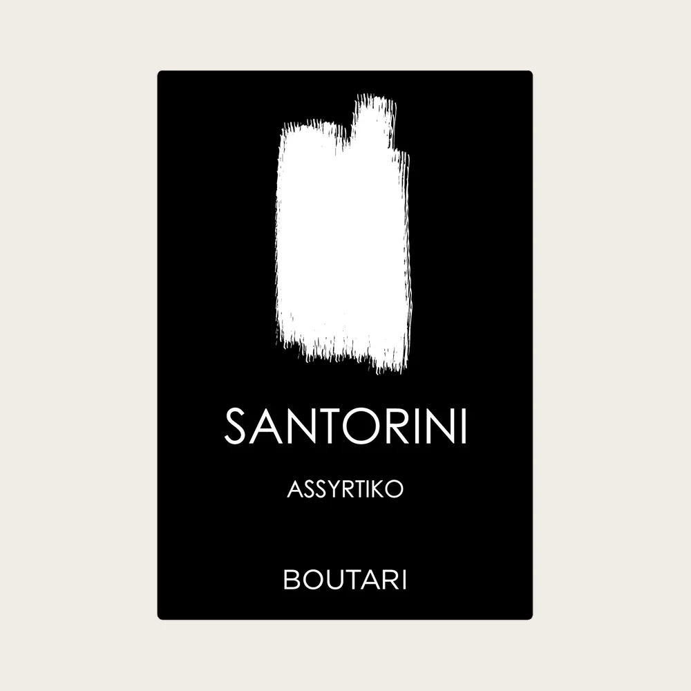 Santorini White 2022 label