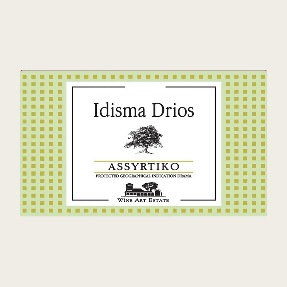 Idisma Drios Assyrtiko 2024 label