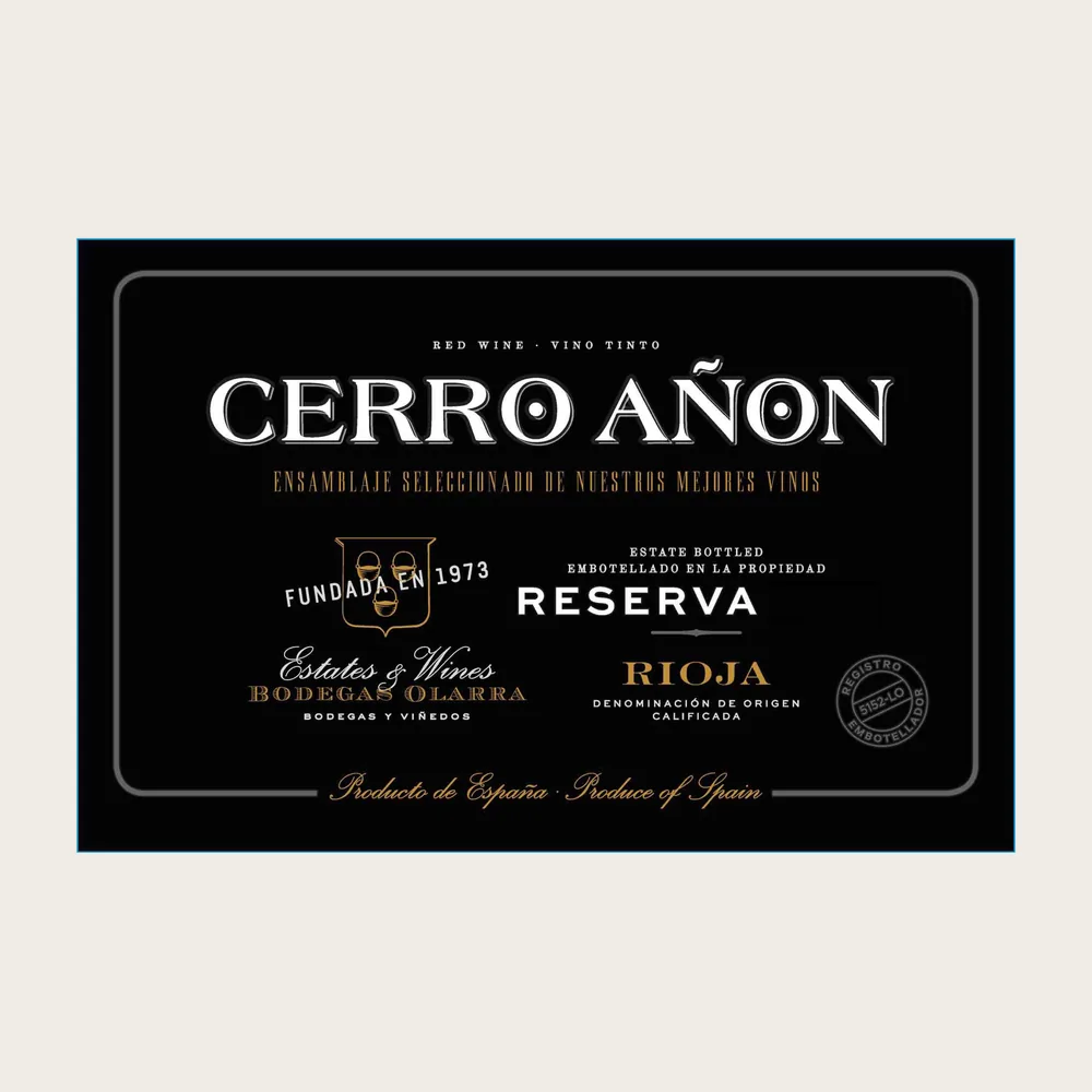 Reserva Rioja 2020 label