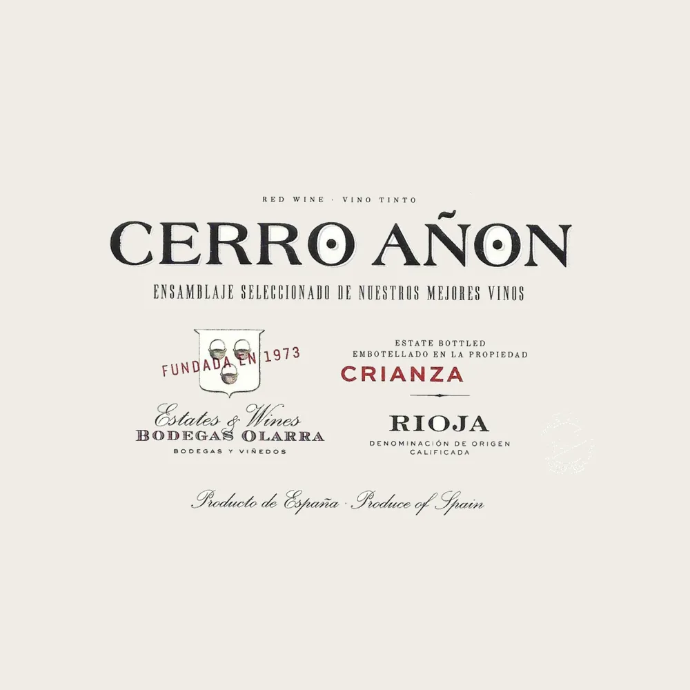 Crianza Rioja Red 2021 label