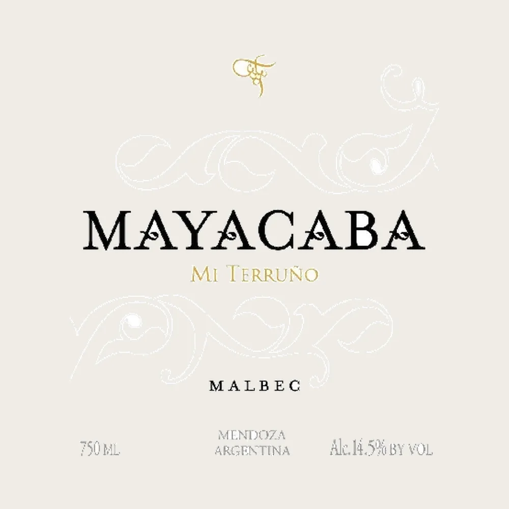 Malbec Mayacaba 2019 label