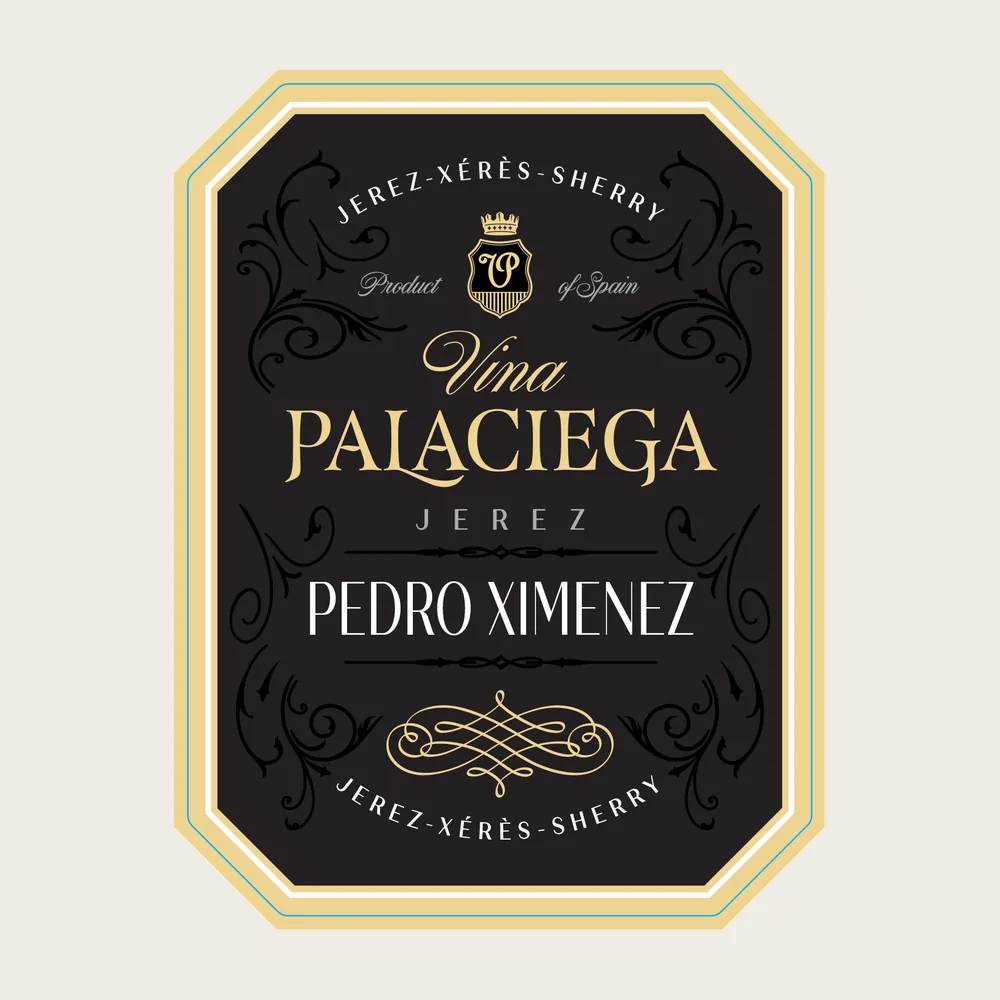 Pedro Ximenez Sherry label